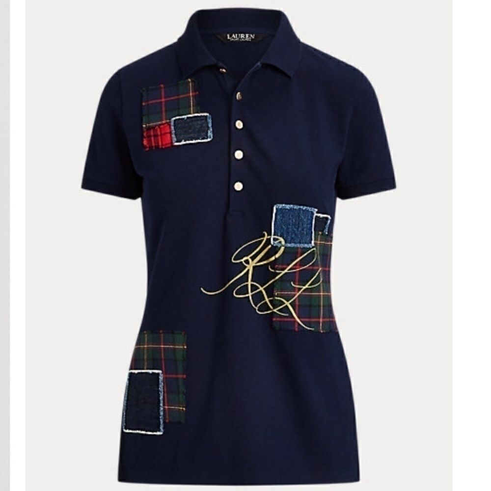 NWT ralph LAUREN Patchwork Piqué Polo Shirt SIZE US 1X - Picture 2 of 16